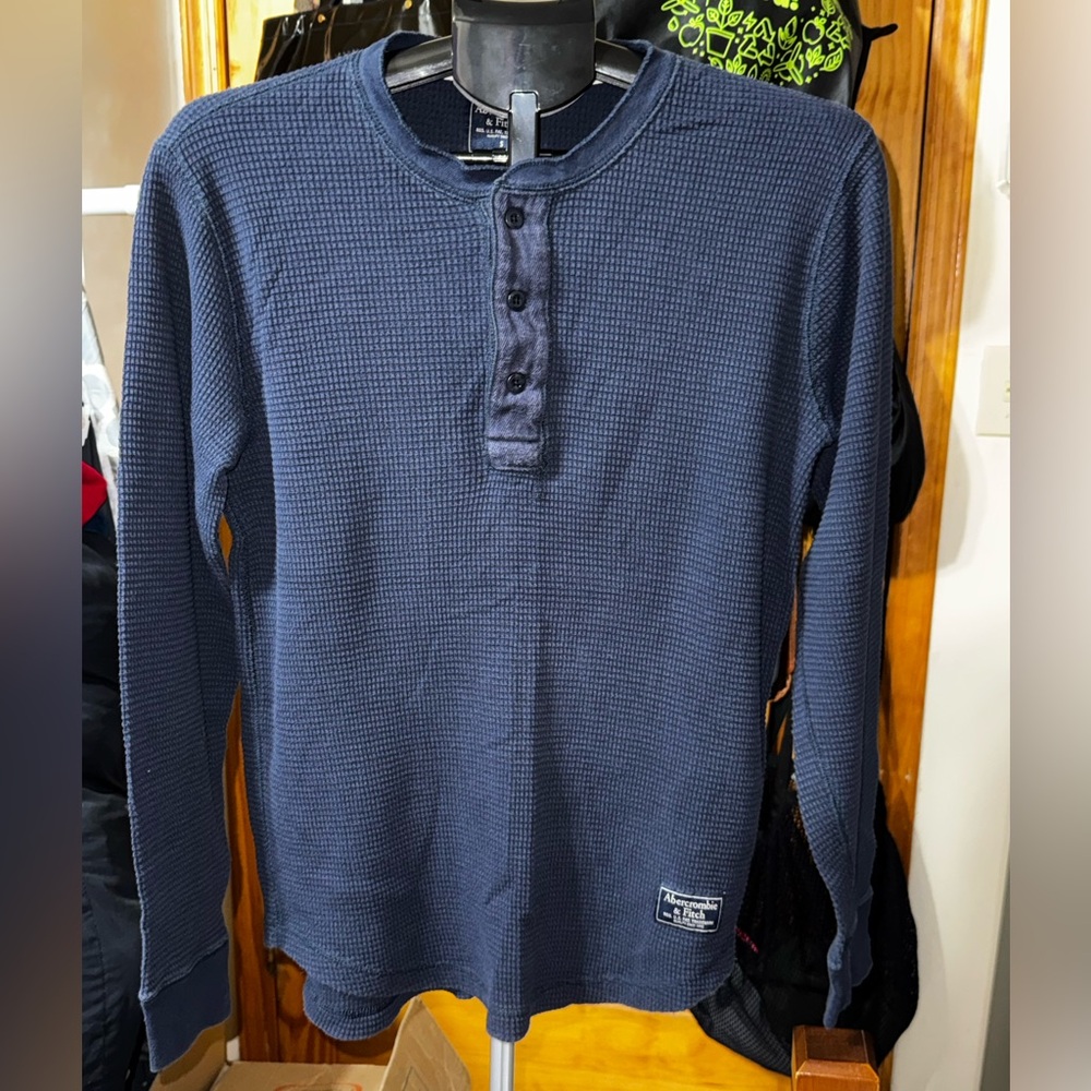 Abercrombie & Fitch Shirt I Men’s I Waffle Henley I Icon Logo Size S